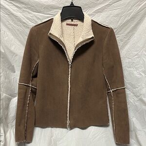 Velvet Brown Teddy Jacket with Cream Lining